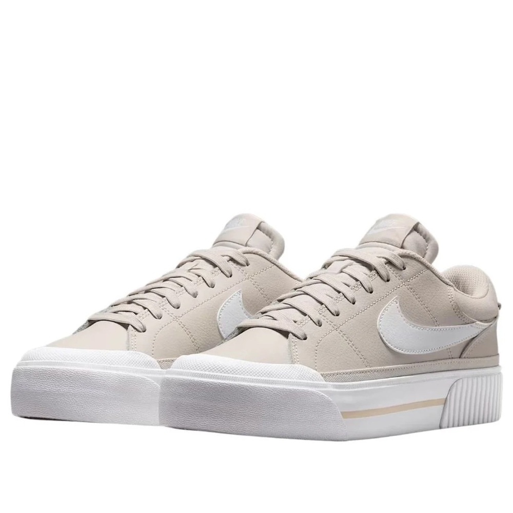 Nike • NIB Court Legacy Lift Sneakers • Light Orewood Brown/Phantom/White • Sz 7 - Picture 3 of 9